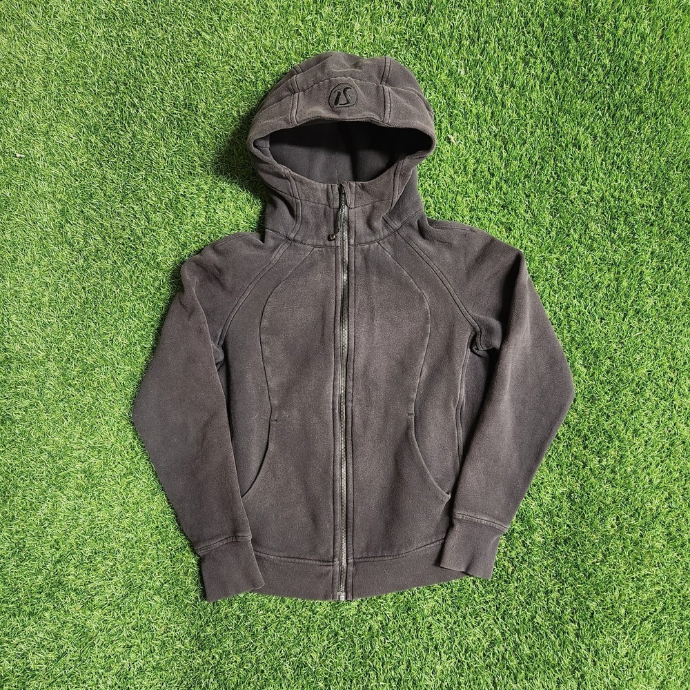 Lululemon Athletica Black Full Zip Hoodie Jacket Women Size 8 fitting